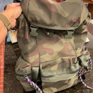 Rebecca Minkoff camp green backpack